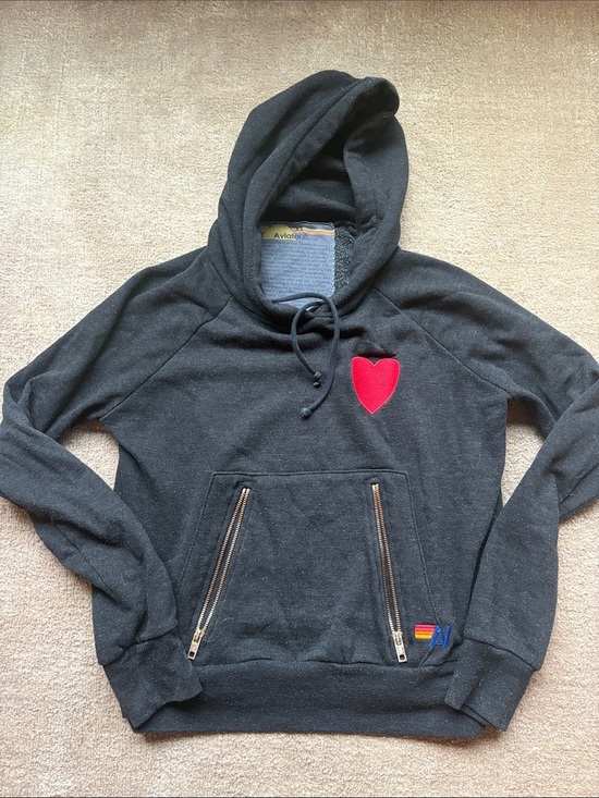 Aviator Nation Tops - Aviator Nation Heart Hoodie Size XS